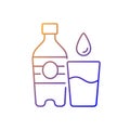 Water gradient linear vector icon