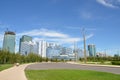 Water Green Boulevard in Astana. symbol of Kazakhstan