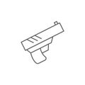 Water gun icon. Element of swimming poll thin line icon