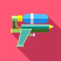 Water gun icon, flat style