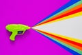 Water gun spray out with colorful cutting paper for Songkran festival