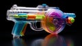 Futuristic Toy Water Gun In Technicolor Dreamscapes