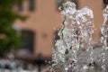 Water gurgling from a street fountain. A splash of water in a fountain, an abstract image Royalty Free Stock Photo