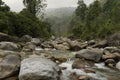 water gusting through jhalong river gorge