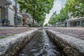 Water gutter in the city of Balingen in Germany Royalty Free Stock Photo