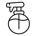 Water hair spray icon outline vector. Bottle mist