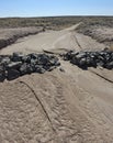 The water run off channels crisscross the the Painted Desert. Royalty Free Stock Photo