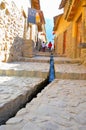 Ancient aqueduct system, Ollantaytambo, Peru Royalty Free Stock Photo