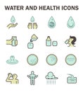 Water icon sets Royalty Free Stock Photo