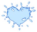 Water heart splash. Royalty Free Stock Photo