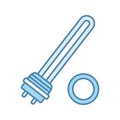 Water heater element color icon