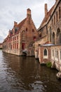 Water hitting buildings in Bruges