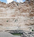 Water hole in Judaean Desert, israel