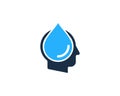 Water Human Head Logo Icon Design Royalty Free Stock Photo