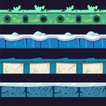 Water And Ice Platformer Level Floor Design Set