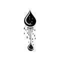 Water icon hand draw black colour world water day logo symbol perfect Royalty Free Stock Photo