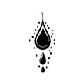 Water icon hand draw black colour world water day logo symbol perfect Royalty Free Stock Photo