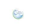 Water icon with nature liquid, aqua drop element. Vector illustration Royalty Free Stock Photo