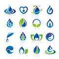 Water icon set