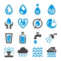 water icon set