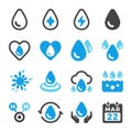 Water icon set