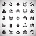 Water icon set on white background for graphic and web design, Modern simple vector sign. Internet concept. Trendy symbol for Royalty Free Stock Photo