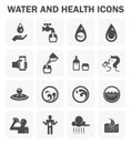 Water icon sets Royalty Free Stock Photo