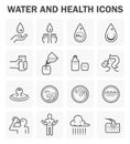 Water icon sets Royalty Free Stock Photo