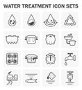 Water icon sets Royalty Free Stock Photo