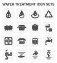 Water icon sets Royalty Free Stock Photo