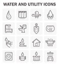 Water icon sets Royalty Free Stock Photo