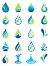 Water icon vector set Royalty Free Stock Photo