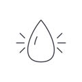 Water industry line icon concept. Water industry vector linear illustration, symbol, sign