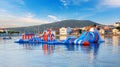 Water inflatable attraction.