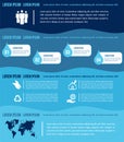 Water infographics elements template with charts and diagrams step by step.Ecology organic nature vector business template