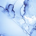 Water Ink Paint. Art Flow Mix. Blue Alcohol Royalty Free Stock Photo