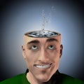 Water inside head splash