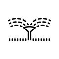 Water irrigation line icon. Automatic sprinklers system, garden tools and supplies for irrigation lawn and grass. Simple flat Royalty Free Stock Photo