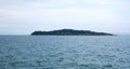 Water island.Blue sea/ocean and clouds sky abstract background in Thailand.