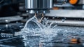 Water Jet Cutting Machine in Action Showing Precision Royalty Free Stock Photo