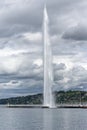 The water jet fountain in the lake of Geneva Royalty Free Stock Photo