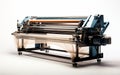 Water Jet Loom machine isolated on transparent background. Royalty Free Stock Photo