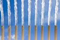 Water jets of a modern fountain - Freshness concept (East distri