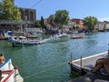 Languedoc water jousting tournament in southern France Royalty Free Stock Photo