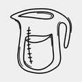 Water jug doodle vector icon. Drawing sketch illustration hand drawn line eps10 Royalty Free Stock Photo