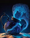 water kettle with galaxy blue color