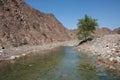 Water lagoon in mountains in UAE Royalty Free Stock Photo