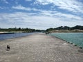 Water lake wet rocks clear pier