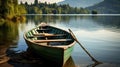 water lake fishing boat Royalty Free Stock Photo