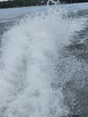Water lake wave boat lake day Royalty Free Stock Photo